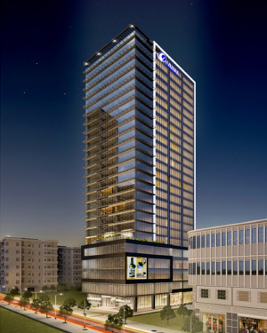 하노이 무학 오피스 신축 공사 투시도<롯데건설 제공>